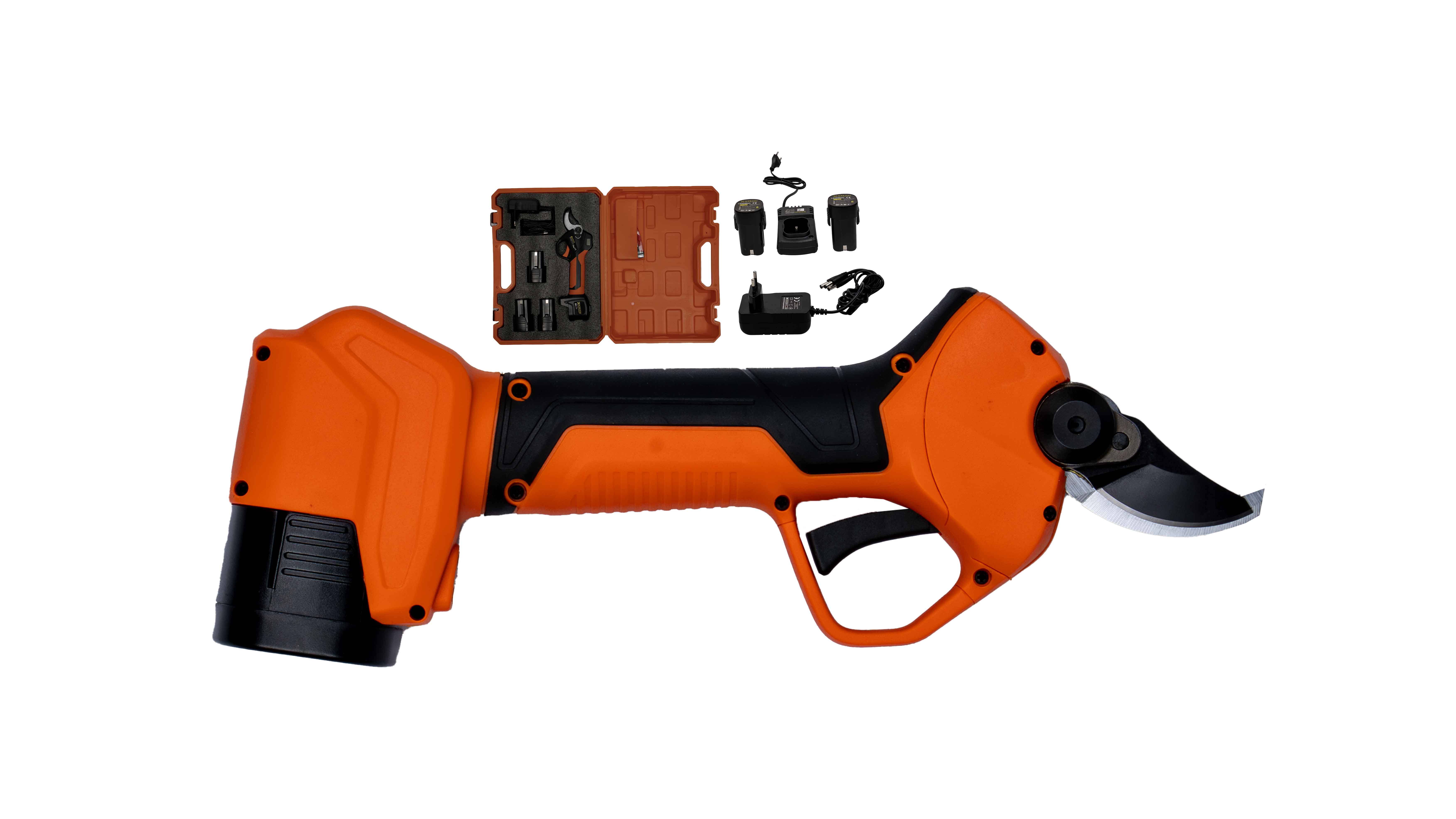 HKT519 Kömürsüz Akülü Budama Makası | 32mm Kapasite ve LCD Ekranlı