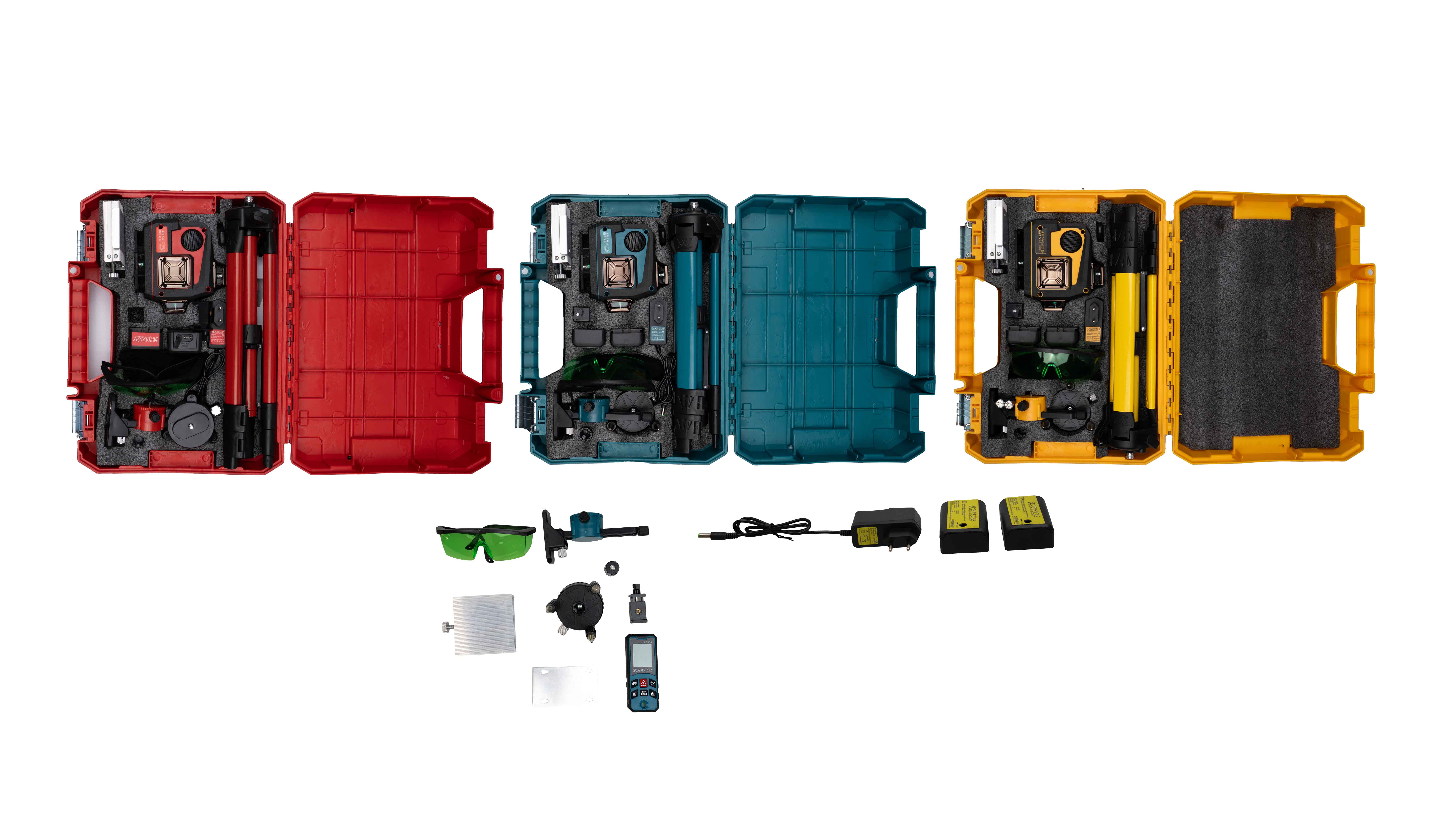 HKT1148 16 Hatlı 360° 4D Lazer Hizalama ve Terazi | Çift Akülü Set