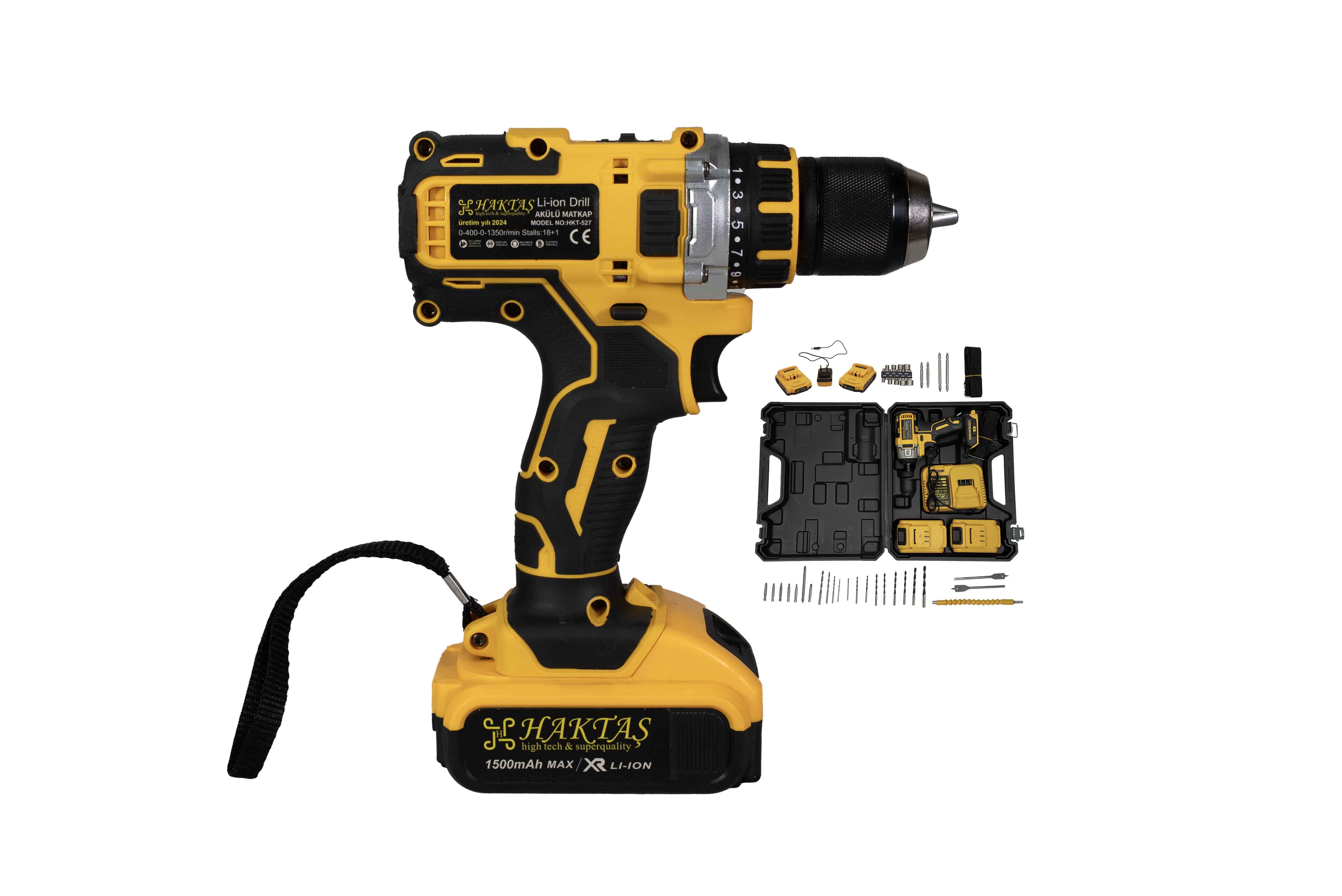 36-HKT-527 12V Şarjlı Matkap | 10mm Yüksek Kaliteli Çelik Mandren